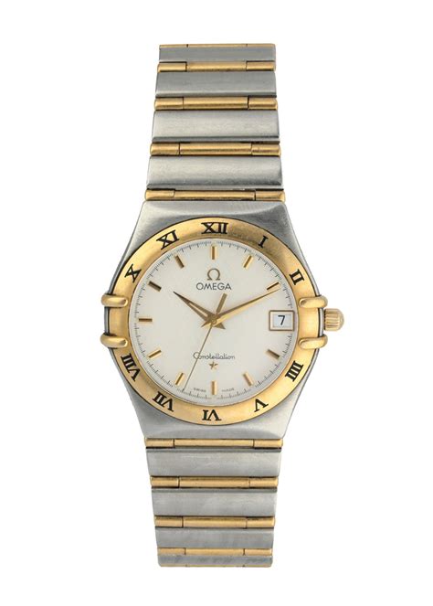 omega constellation two tone mens watch|Omega Constellation authentic watches.